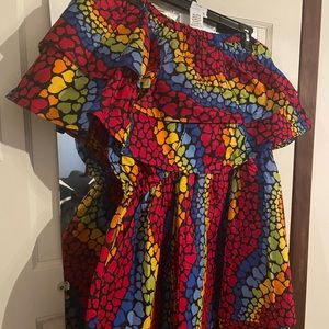 Multiple colored dress off the Shoulder size fit size 12 to size 18 New dress